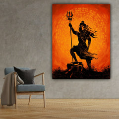Beautiful Lord Shiva Painting Canvas wall Frame for Living Room Wall Decoration