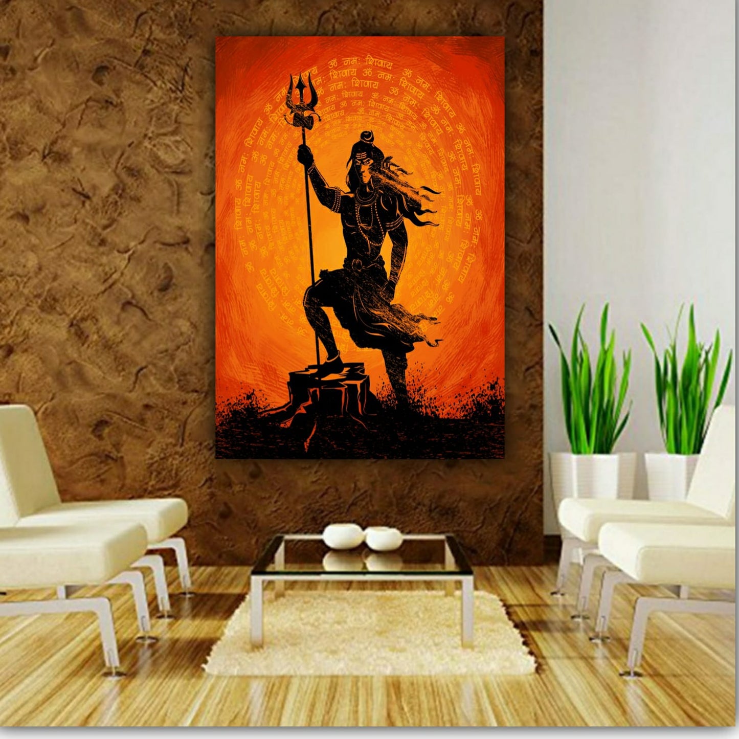 Beautiful Lord Shiva Painting Canvas wall Frame for Living Room Wall Decoration