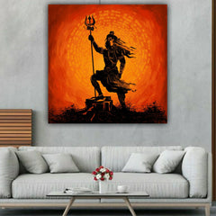 Lord Shiva Painting With Frame | Canvas Painting