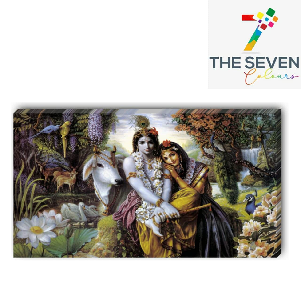 Radha Krishna Wall Painting Frame for Living Room