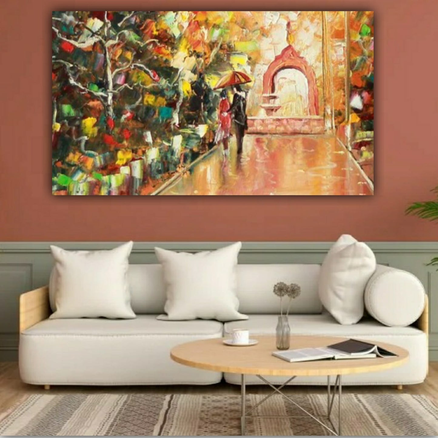 Canvas Painting Landscape Wall Painting Frame for Living Room 