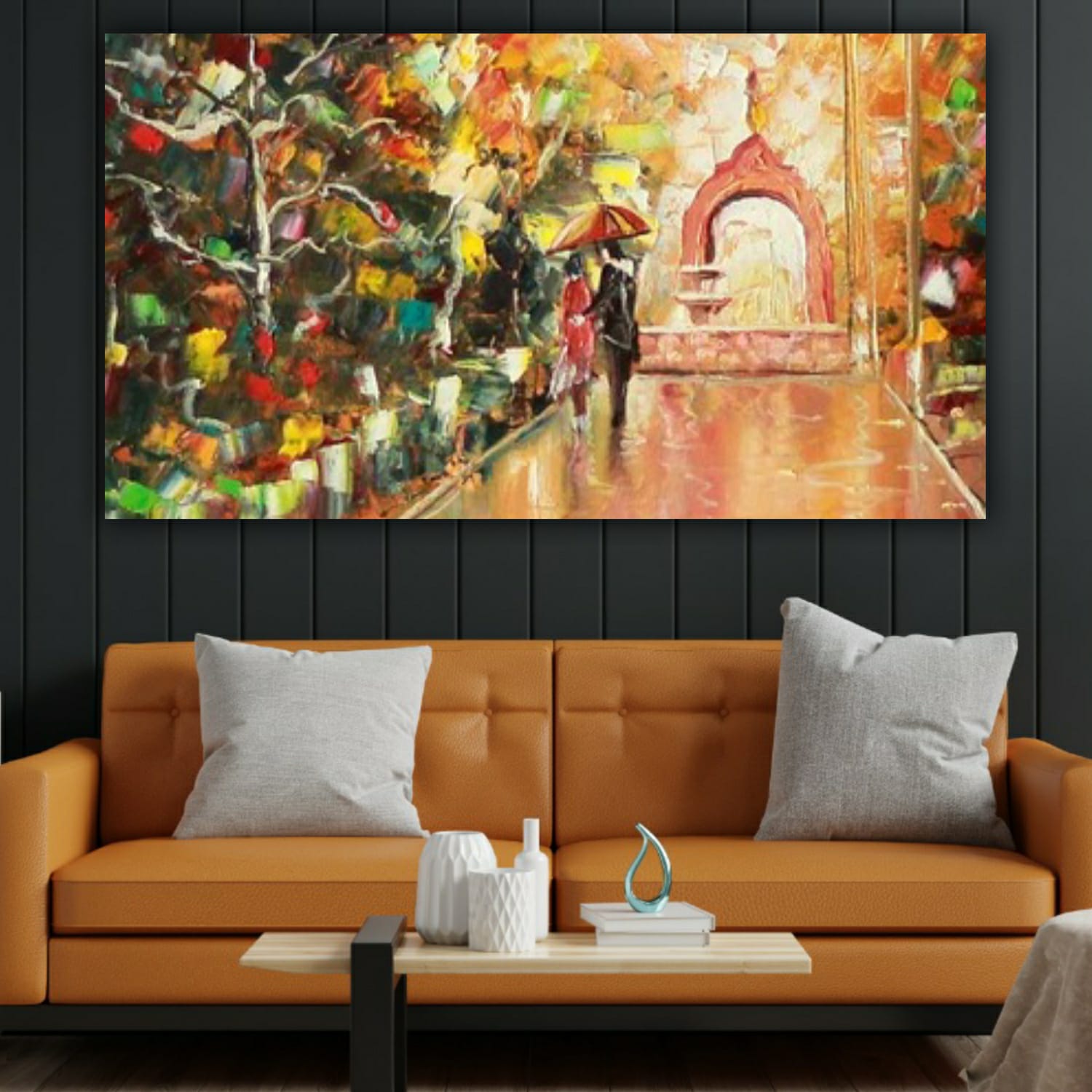 Canvas Painting Landscape Wall Painting Frame for Living Room 