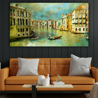 Canvas Painting Rialto Bridge Landscape Wall Painting Frame for Living Room Wall