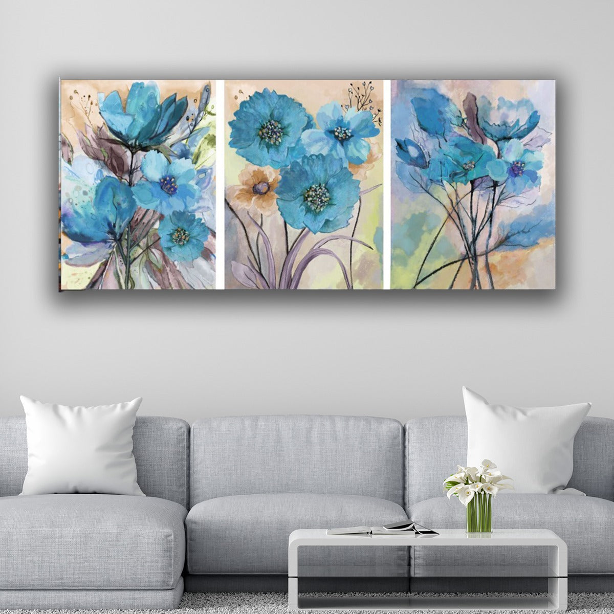 Canvas Painting Flower Art Frame for Living Room Wall Decors