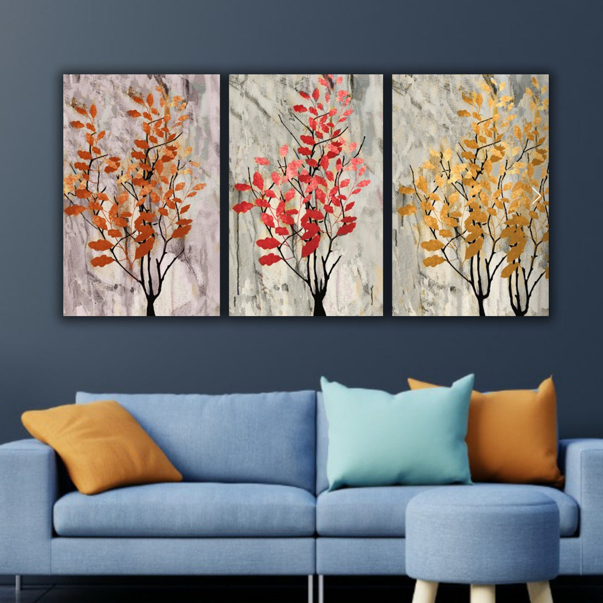 Canvas Painting Flower Arts with Frame for Living Room Wall Decors