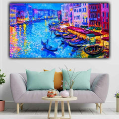 Beautiful Canvas Painting Couples Walking Landscape Wall Painting 