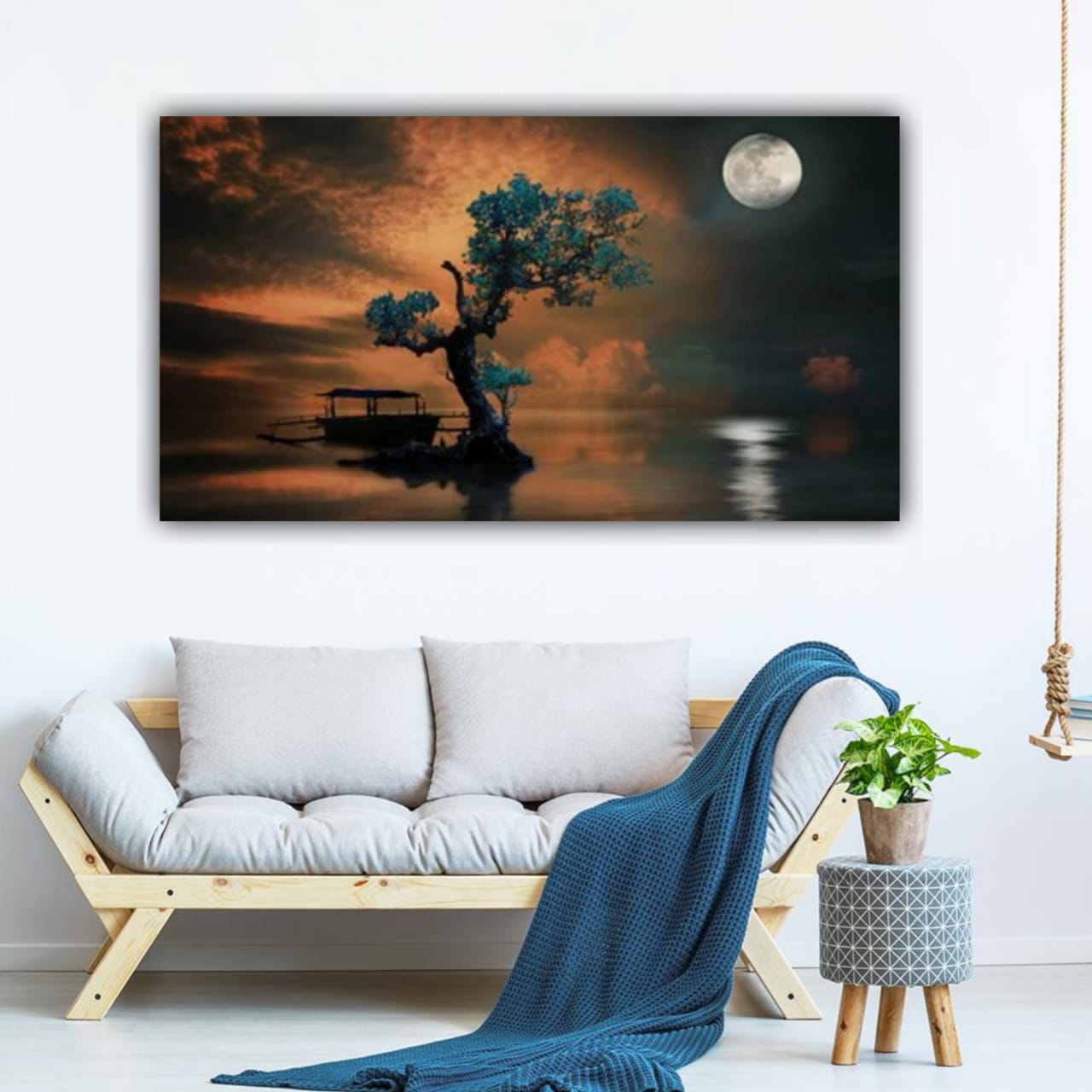 Canvas Painting with Frame for Living Room Wall Decoration