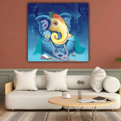 Auspicious Lord Ganesha Wall Painting Frame for Living Room Wall Decors