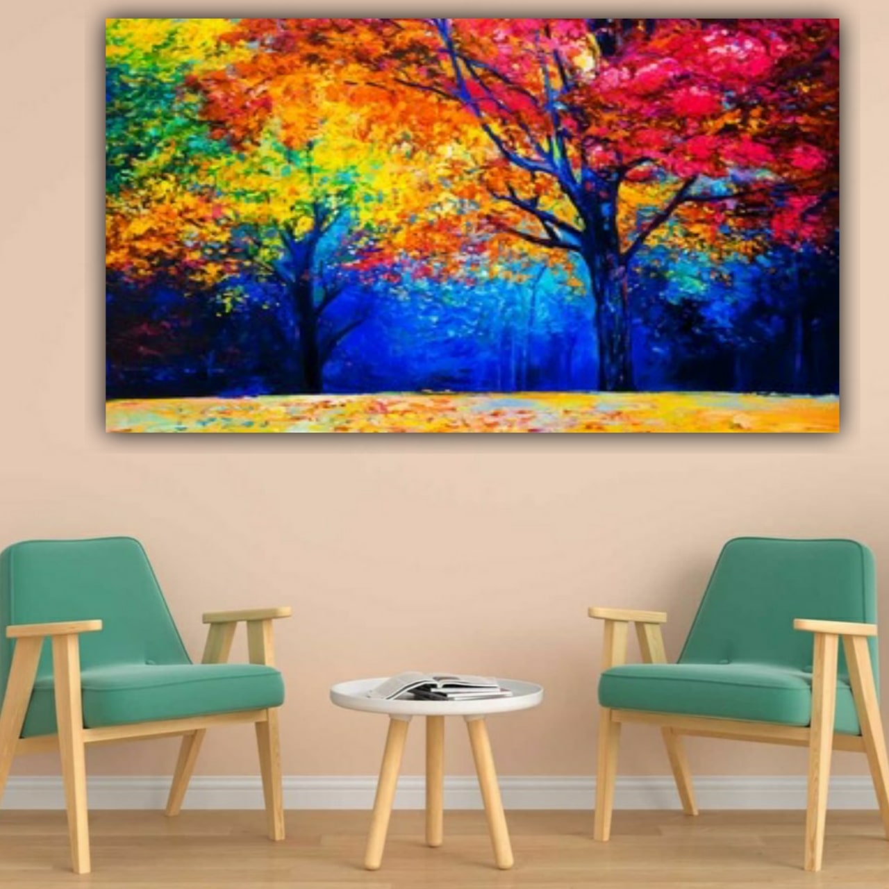 Canvas Painting Landscape Wall Painting Frame 