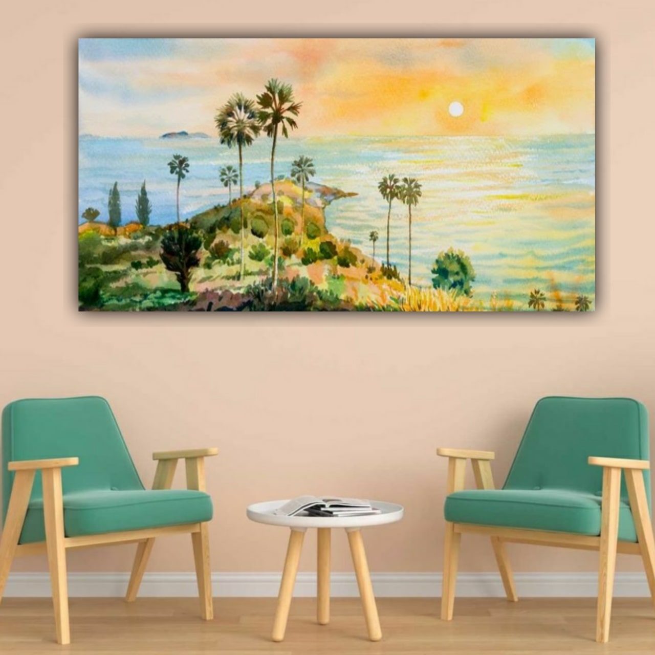 Canvas Painting Beautiful Landscape Wall Painting Frame for Living Room Wall Decor