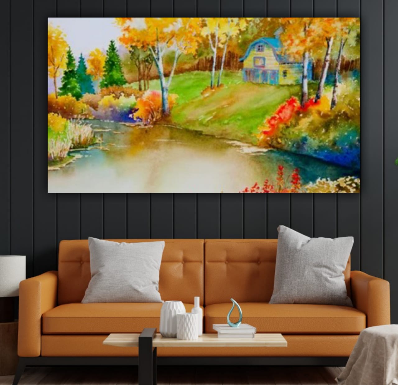 Canvas Painting Beautiful Landscape Wall Painting Frame 