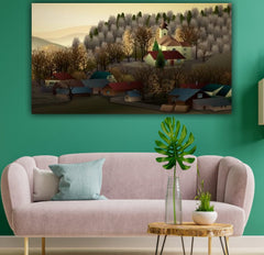 Canvas Painting Beautiful Landscape Wall Painting Frame