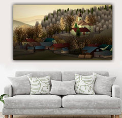 Canvas Painting Beautiful Landscape Wall Painting Frame