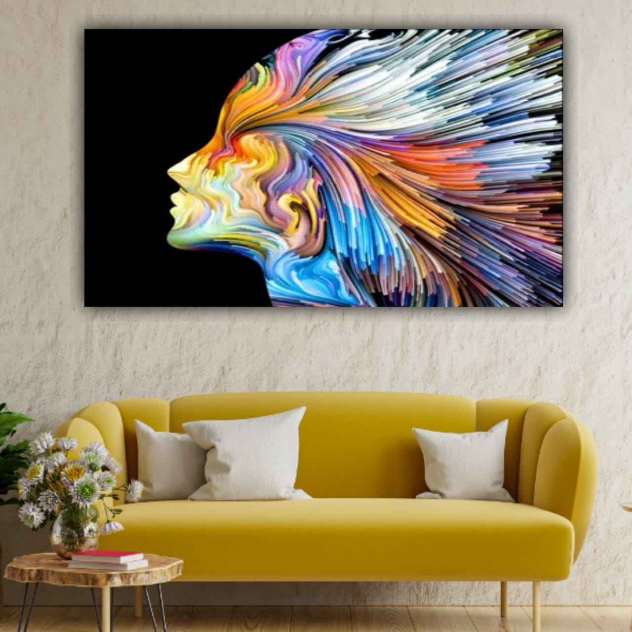 Beautiful Canvas Painting with Frame for Wall Decoration Colours of Imagination