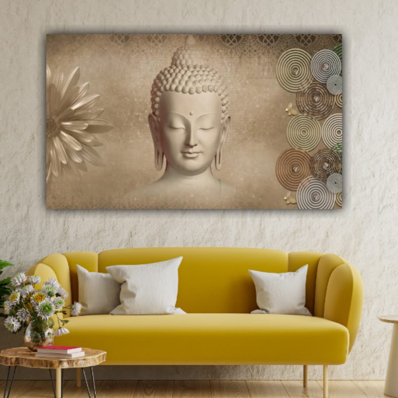 Beautiful Lord Buddha Painting Canvas wall Frame