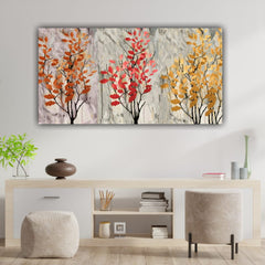Canvas Flower Painting Art with Frame for Living Room Wall Decor
