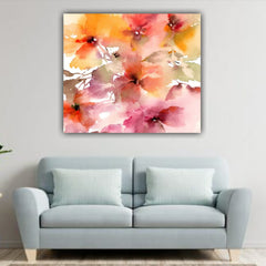 Abstract Canvas Painting Flower Modern Wall Art Frame
