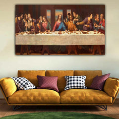 Jesus Christ Painting Canvas Wall Frame | Last Supper of Jesus Christ Painting