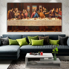 Jesus Christ Painting Canvas Wall Frame | Last Supper of Jesus Christ Painting