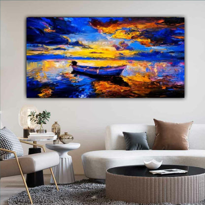 Abstract Canvas Painting Wall Frame for Living Room Wall Decoration A Sea Landscape