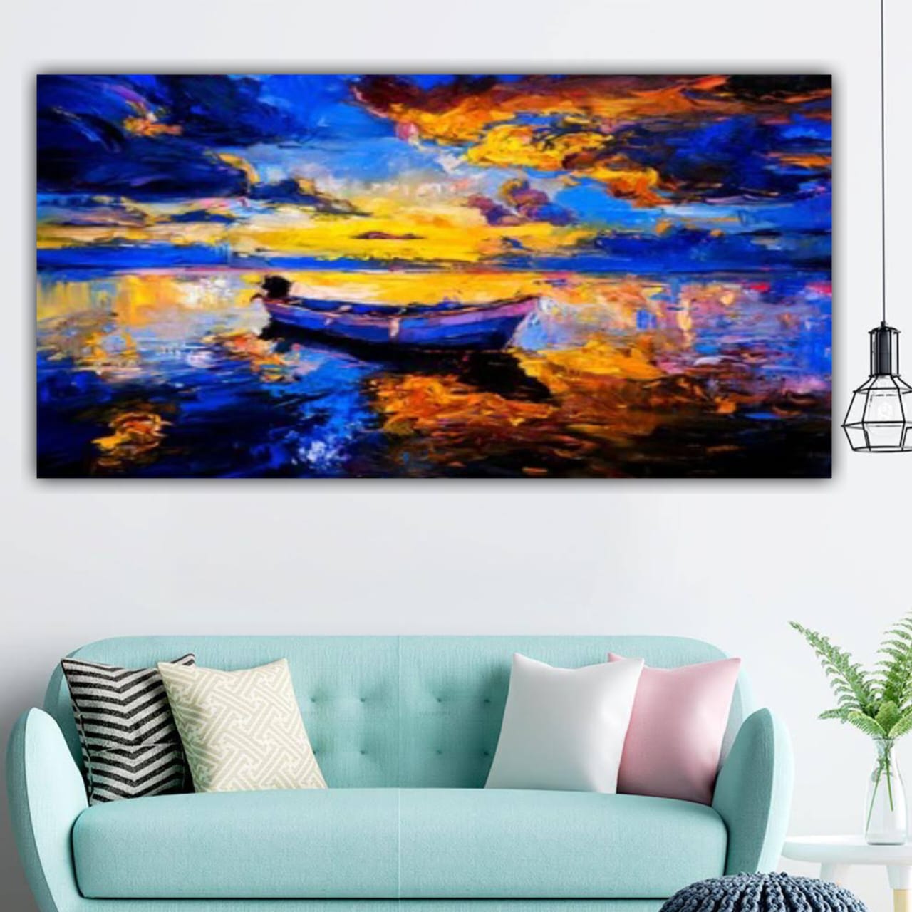 Abstract Canvas Painting Wall Frame for Living Room Wall Decoration A Sea Landscape