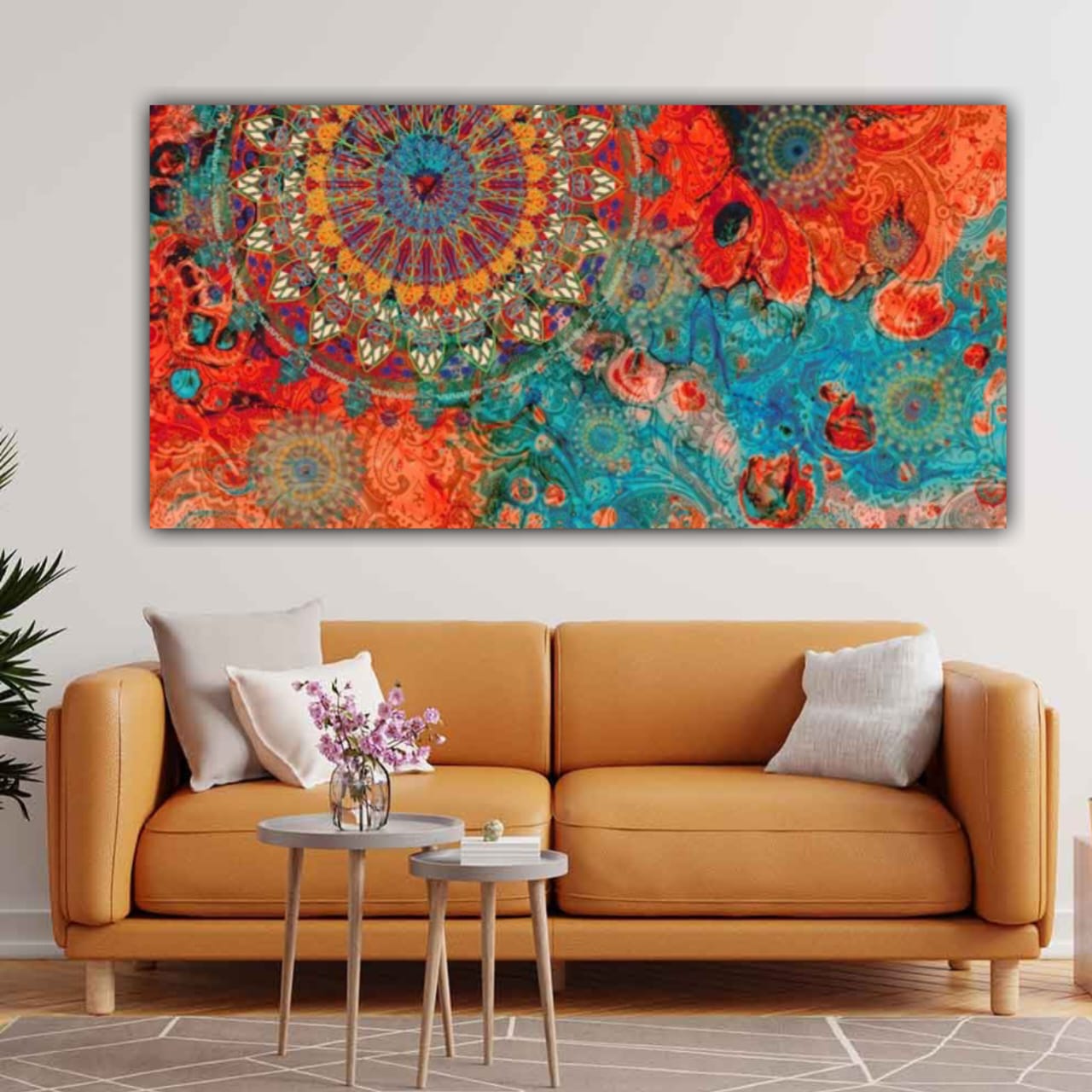 Canvas Painting Wall Frame for Living Room Wall Decoration Ancient Hindu Wall Art