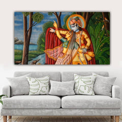 Beautiful Radha Krishna Madhubani Wall Painting Frame for Living Room Wall Decoration | Canvas Painting Frame | Madhubani Painting