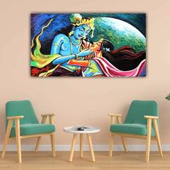Radha Krishna Wall Painting Frame-Wall Decors for Living Room