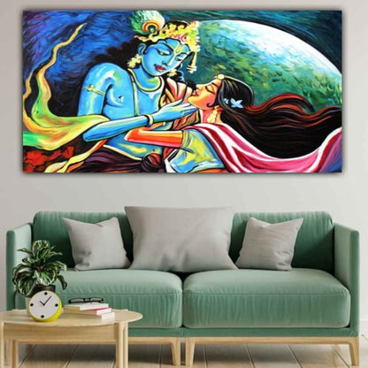 Radha Krishna Wall Painting Frame-Wall Decors for Living Room