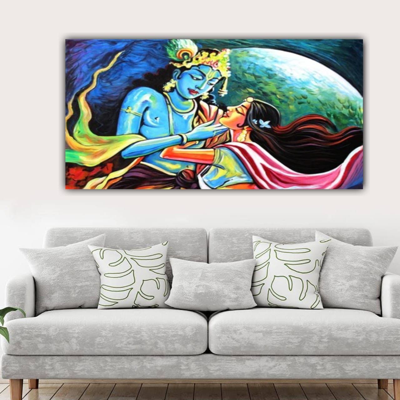 Radha Krishna Wall Painting Frame-Wall Decors for Living Room