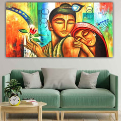 Beautiful Radha Krishna Wall Painting Frame for Living Room Wall Decoration 