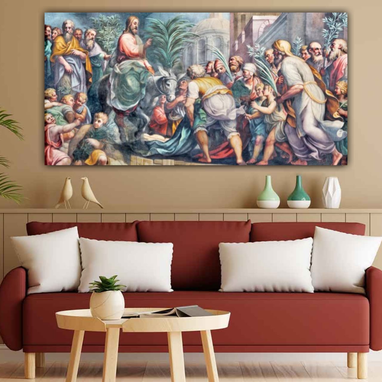 Beautiful Jesus Christ Painting | Palm Sunday Entry of Jesus Christ in Jerusalem Painting