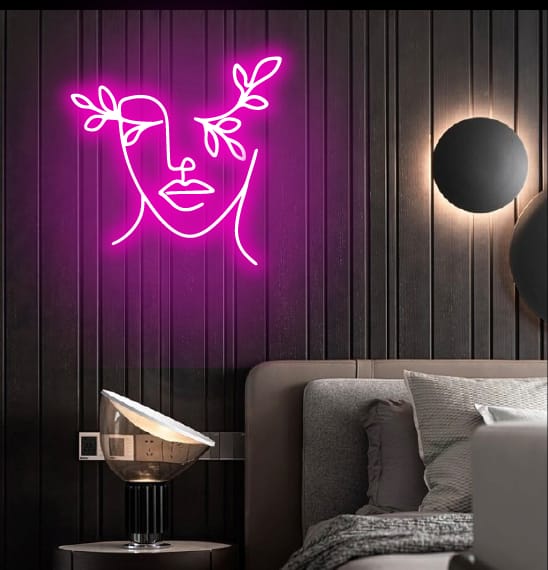 Beautiful Neon Light Sign Abstract Design | Custom Neon Sign