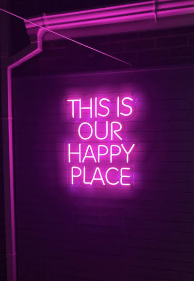 Neon Light Sign This is Our Happy Place | Custom Neon Sign 