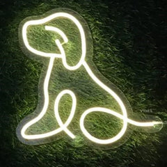 Beautiful Neon Light Sign Dog Icon | Custom Neon Sign Name 