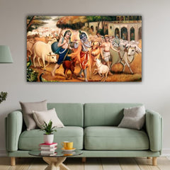 Madhubani Radha Krishna Wall Painting Frame | Canvas Painting | Madhubani Painting