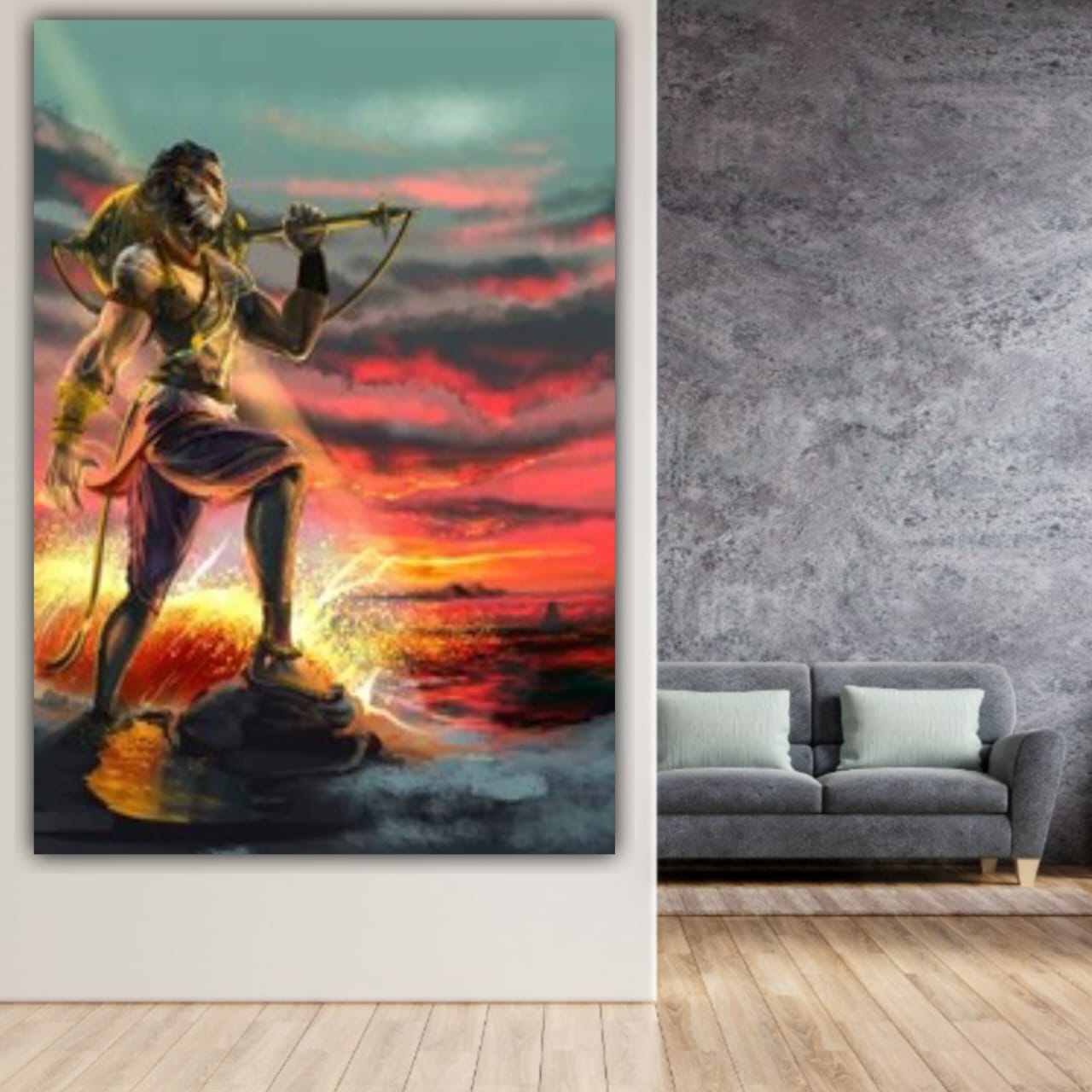 Lord Hanuman Canvas Painting home decoration