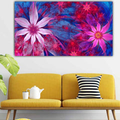 Abstract Canvas Painting Flower Wall Art Frame for Living Room Wall Decoration