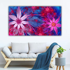 Abstract Canvas Painting Flower Wall Art Frame for Living Room Wall Decoration