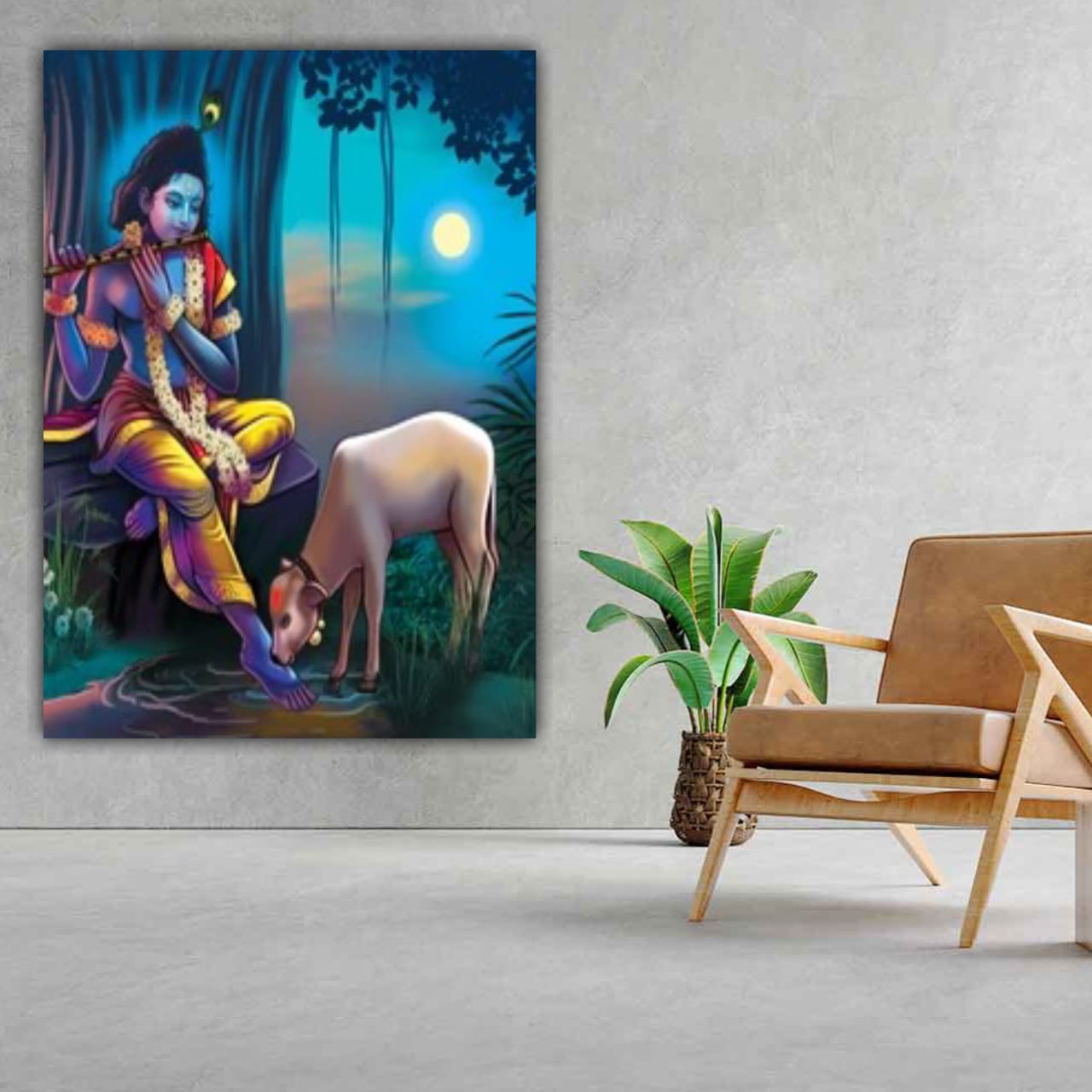 Lord Krishna Wall Painting Frame | Canvas Painting