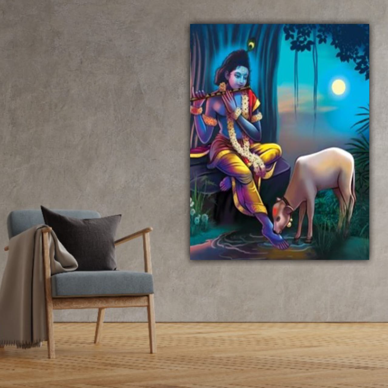 Lord Krishna Wall Painting Frame | Canvas Painting