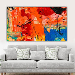 Abstract 3D Canvas Painting Colourful Patterns Wall Frame for Living Room Wall Decoration