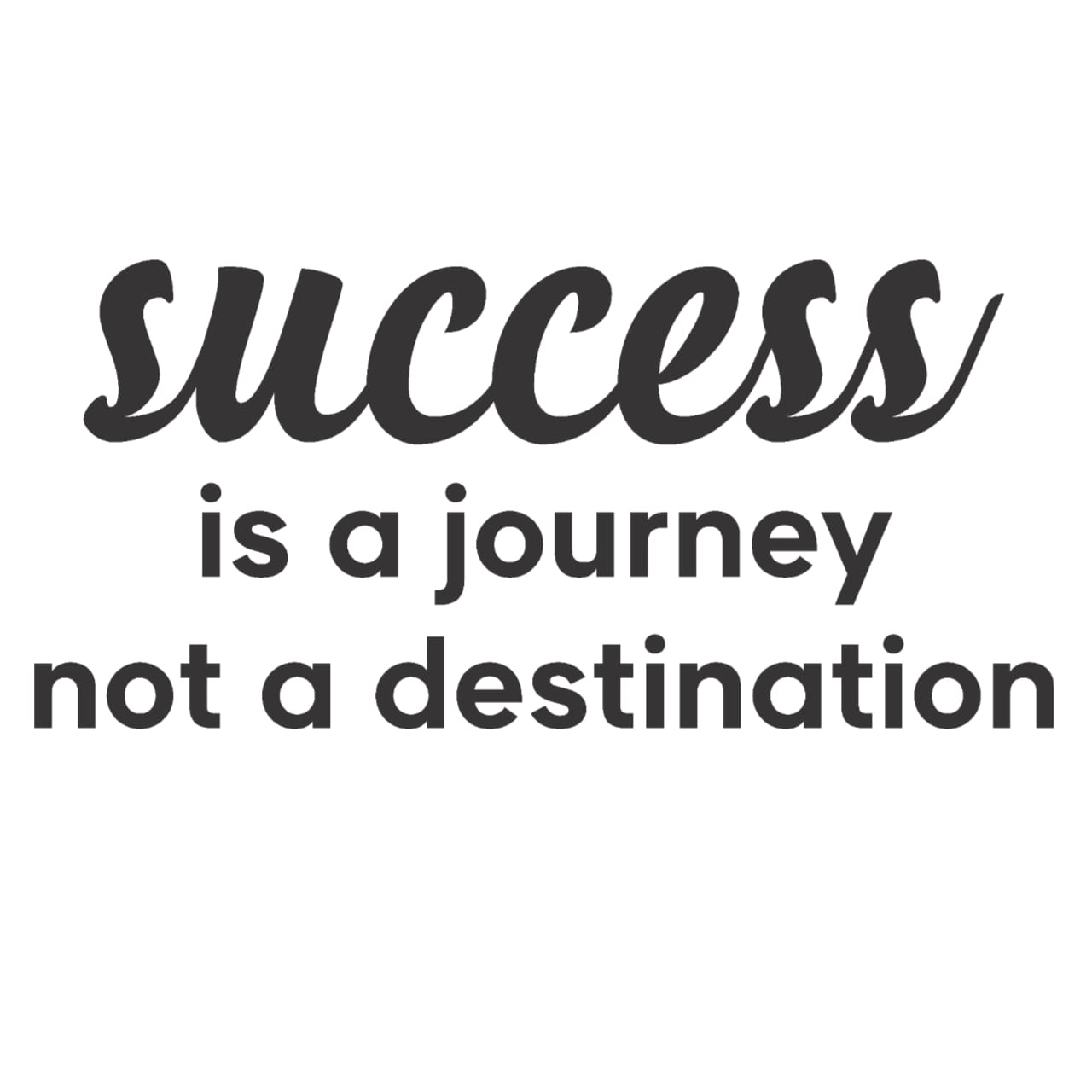 Success is a Journey Motivational Quote Acrylic Wall Decor (24x24 In)