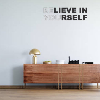 Believe in Yourself 3D Motivational Quote Wall Decor (30x12 In)