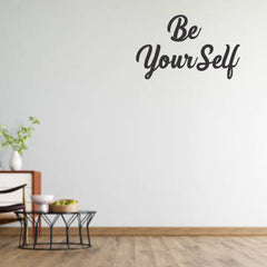 Beautiful 3D Motivational Quote Black Acrylic Wall Art Wall Decor, Be Yourself | Office Wall Decor | 3D Motivational Quotes Wall Decor | 3D  Letters (30 by 30 Inches)