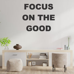 Beautiful 3D Motivational Quote Black Acrylic Wall Art Wall Decor, Focus on the Good | Office Wall Decor | 3D Motivational Quotes Wall Decor | 3D Letters (24 by 24 Inches)