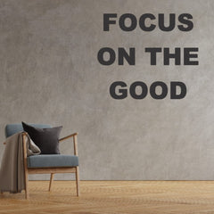 Beautiful 3D Motivational Quote Black Acrylic Wall Art Wall Decor, Focus on the Good | Office Wall Decor | 3D Motivational Quotes Wall Decor | 3D Letters (24 by 24 Inches)