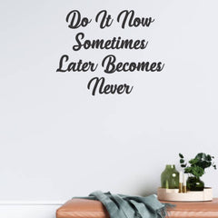 Beautiful 3D Motivational Quote Black Acrylic Wall Art Wall Decor, Do It Now | Office Wall Decor | 3D Motivational Quotes Wall Decor | 3D Letters (24 by 24 Inches)