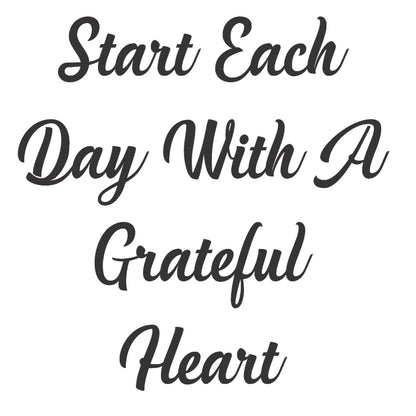 Start Each day With 3D Quote Black Wall Decor (24x24 In)