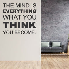 Beautiful 3D Motivational Quote Black Acrylic Wall Art Wall Decor, The Mind is Everything | Office Wall Decor | 3D Motivational Quotes Wall Decor | 3D Letters (24 by 24 Inches)